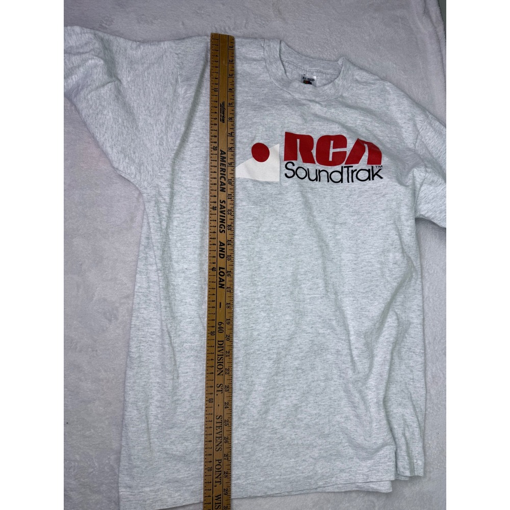 Vintage RCA SoundTrak T Shirt XL Gray Single Stitch Fruit of the Loom Promo 90s - Picture 8 of 10
